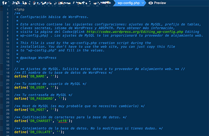 Editar wp-configphp