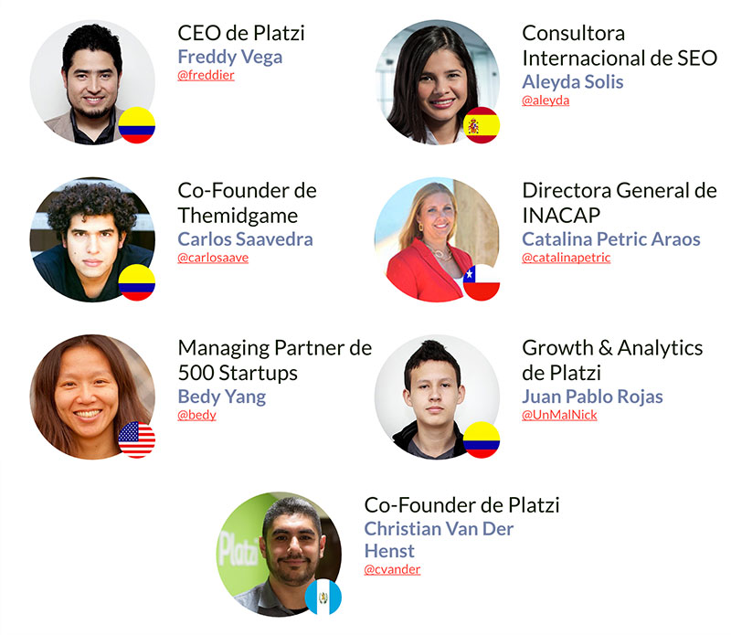 Conferencistas PlatziConf Bogotá 2015