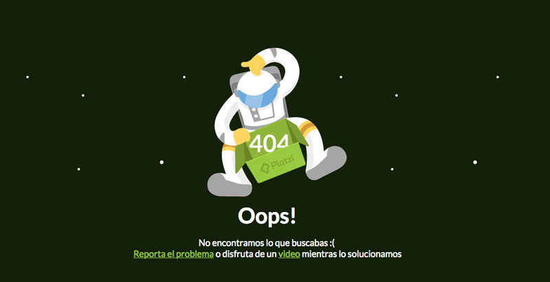 Platzi Error 404