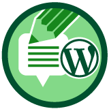 badge Curso de Creación de Blogs con WordPress