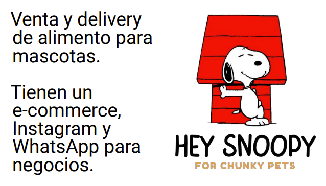 Tienda ficticia de alimento para mascotas Hey Snoopy