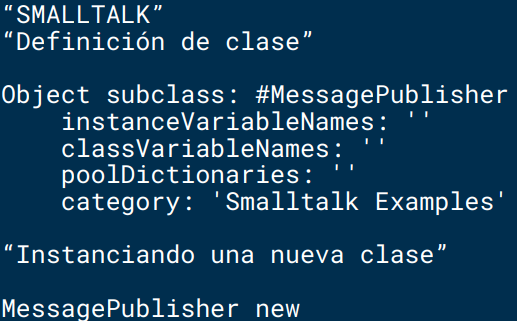 Clase en Smalltalk