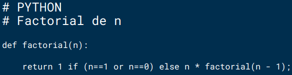 Factorial en Python