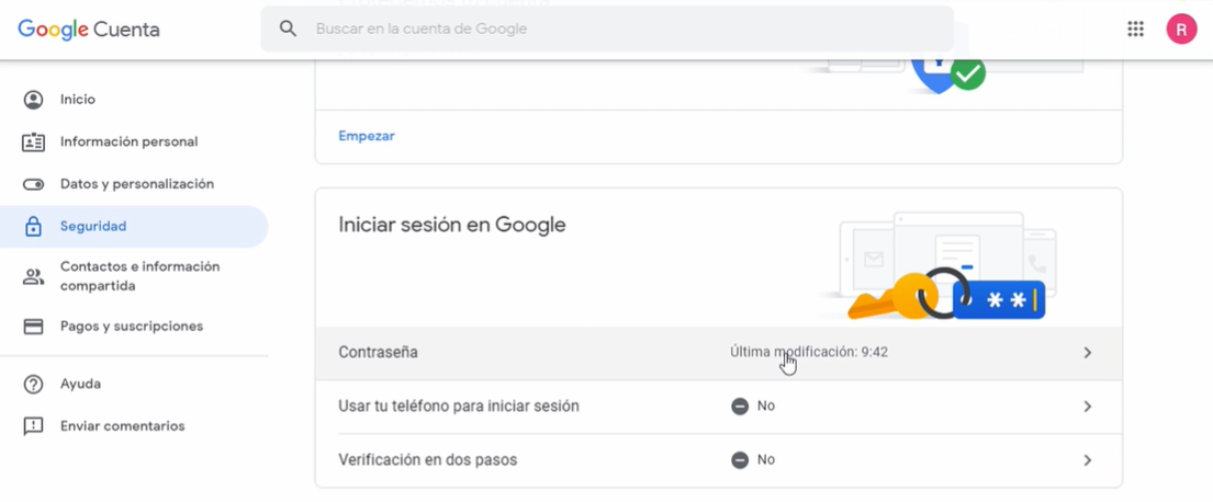 Configuración de inicio de sesión de Google