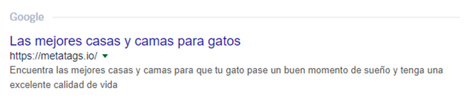 Resultados según metatags