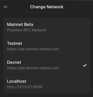 Cambio de redes con Phantom