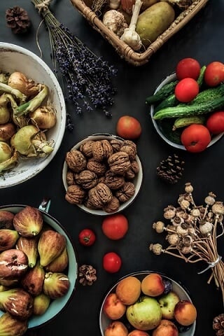 Algunos ingredientes de cocina juntos