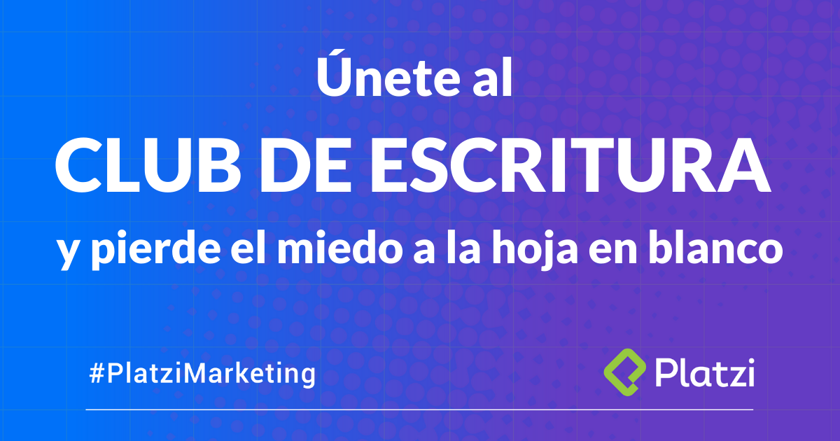 Únete  al Club de escritura y pierde el miedo a la hoja en blanco