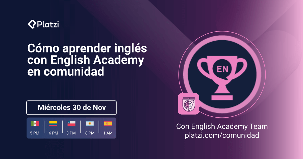 ¿Quieres aprender inglés en comunidad? Únete a esta clase en vivo