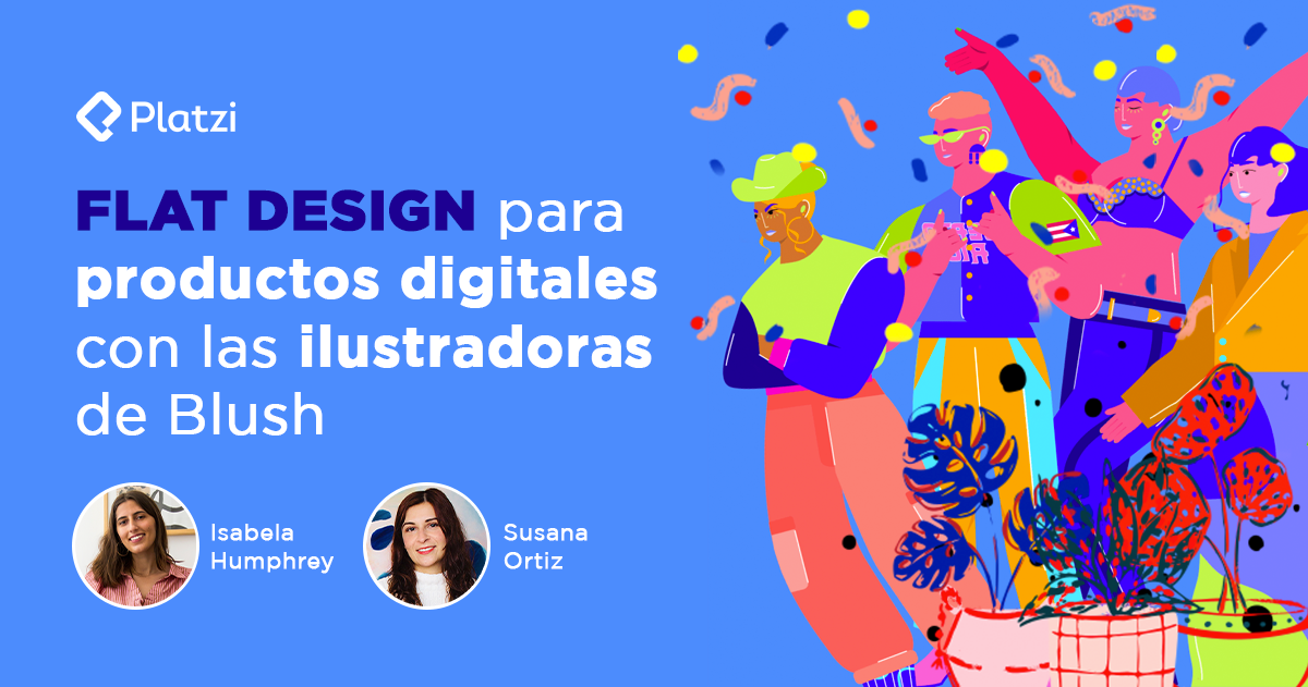 Flat Design para productos digitales con las ilustradoras de Blush
