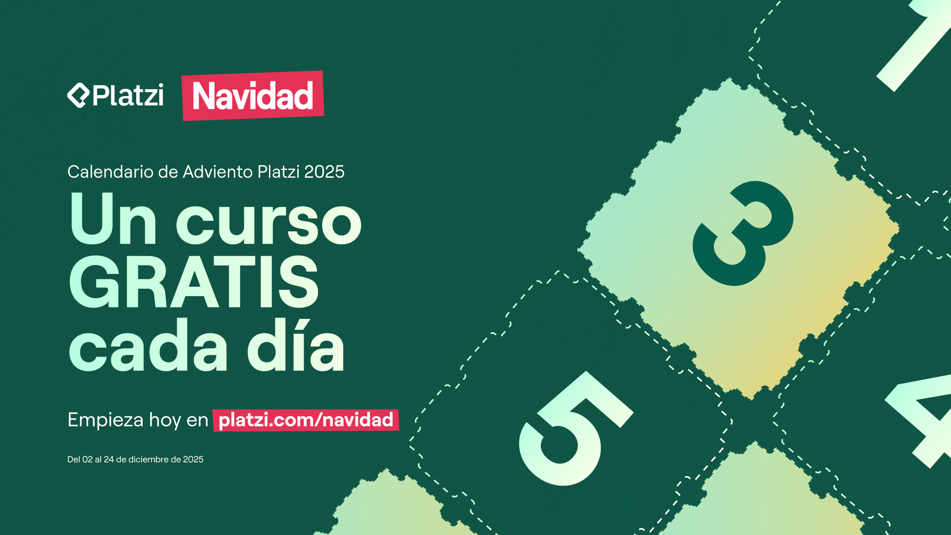 🎄24 CURSOS GRATIS | Calendario de Adviento Platzi 2025