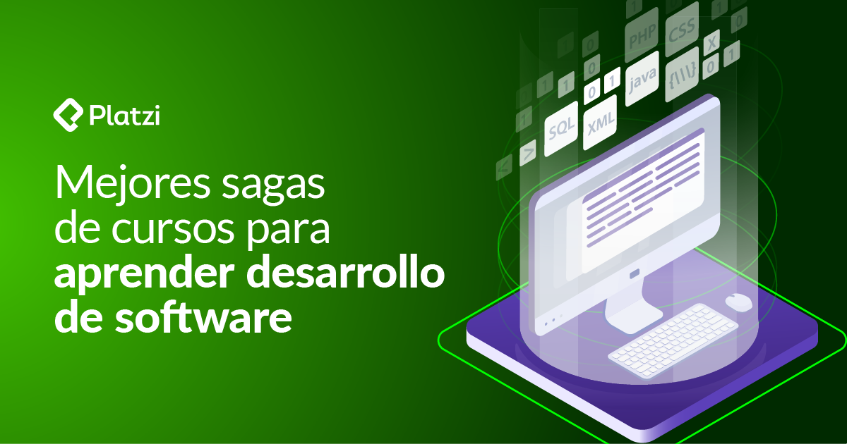 Mejores sagas de cursos para aprender Desarrollo de Software