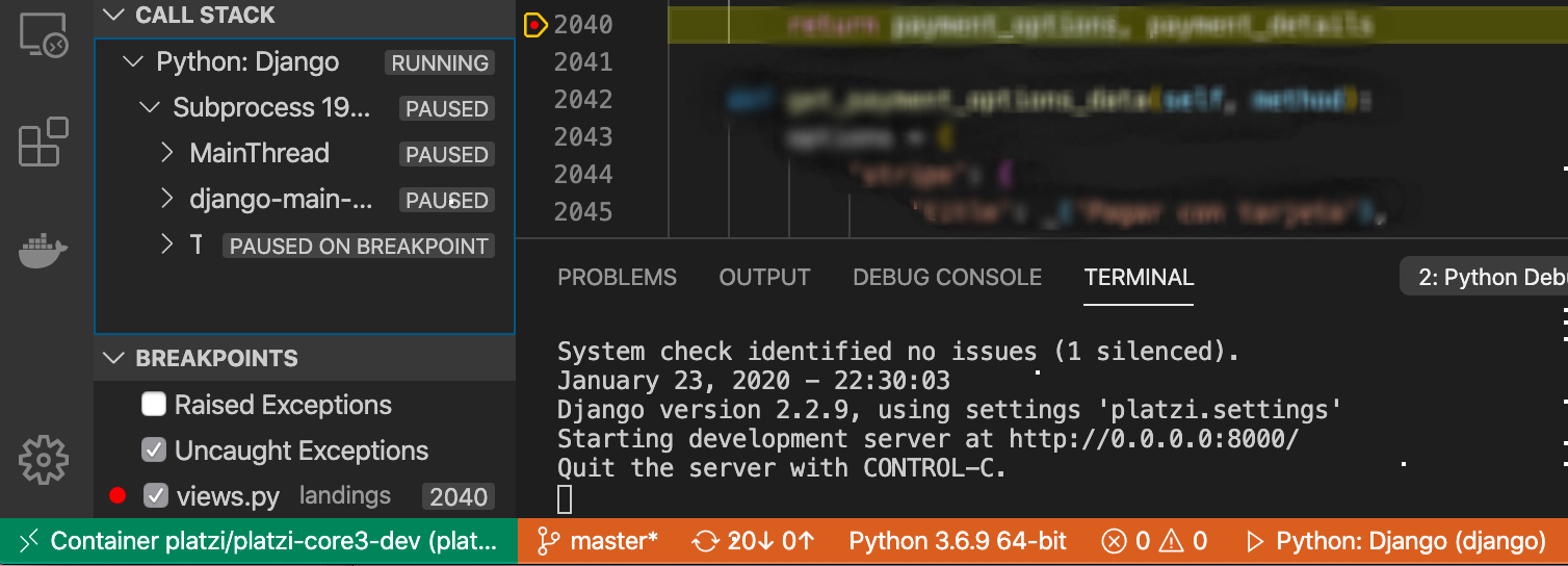 Cómo hacer debugging de código en Python con Docker y Visual Studio Code