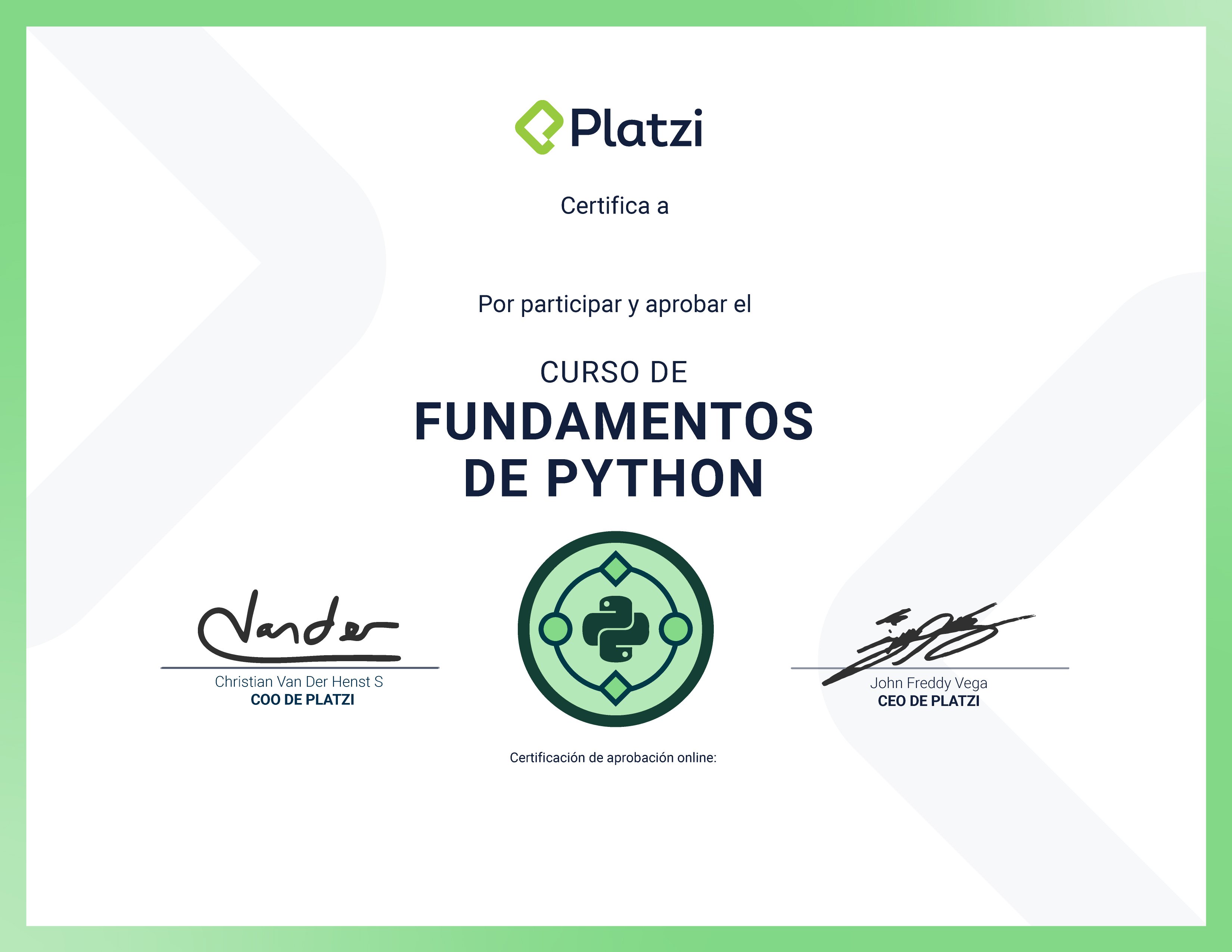 Certificado