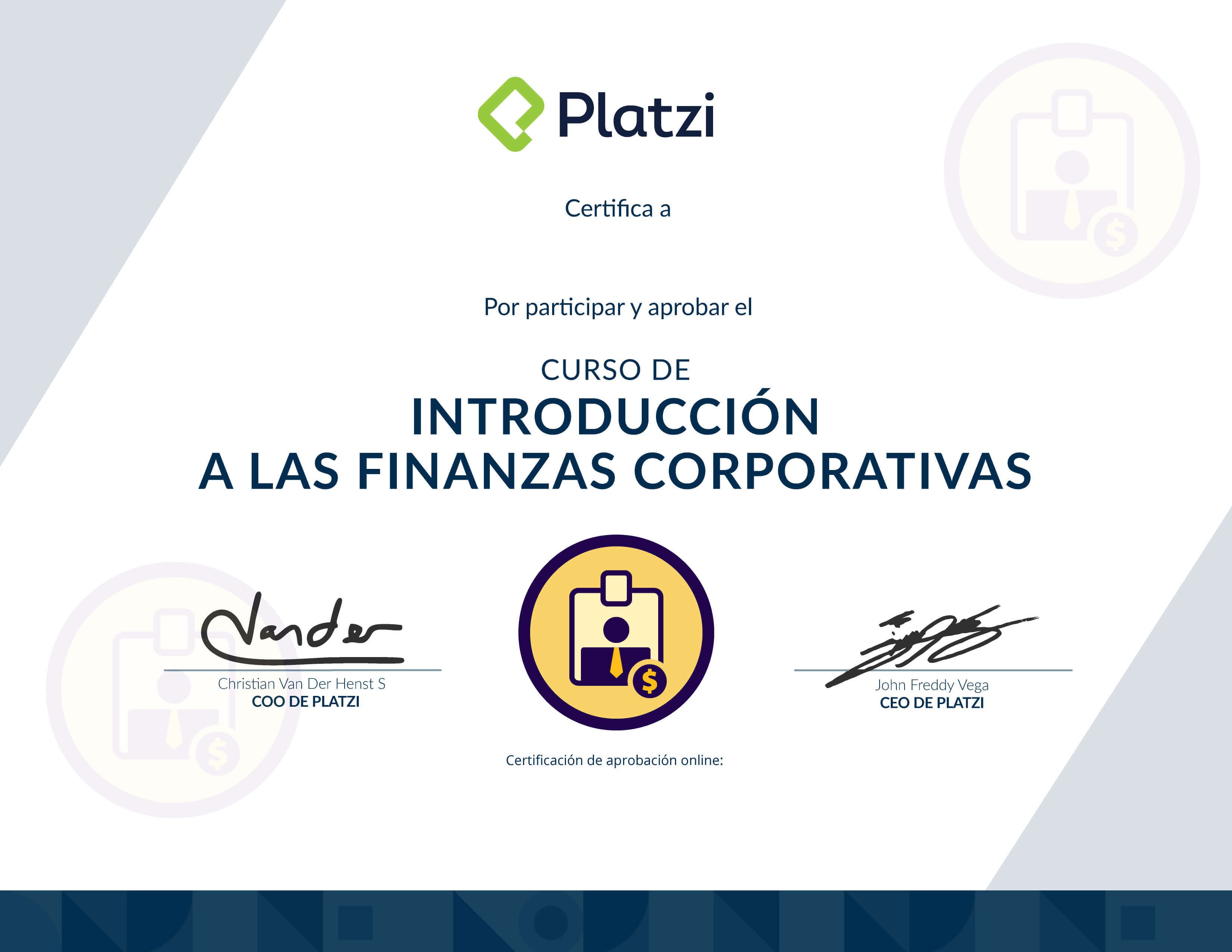 Curso de Finanzas Corporativas [Empieza Gratis] Platzi