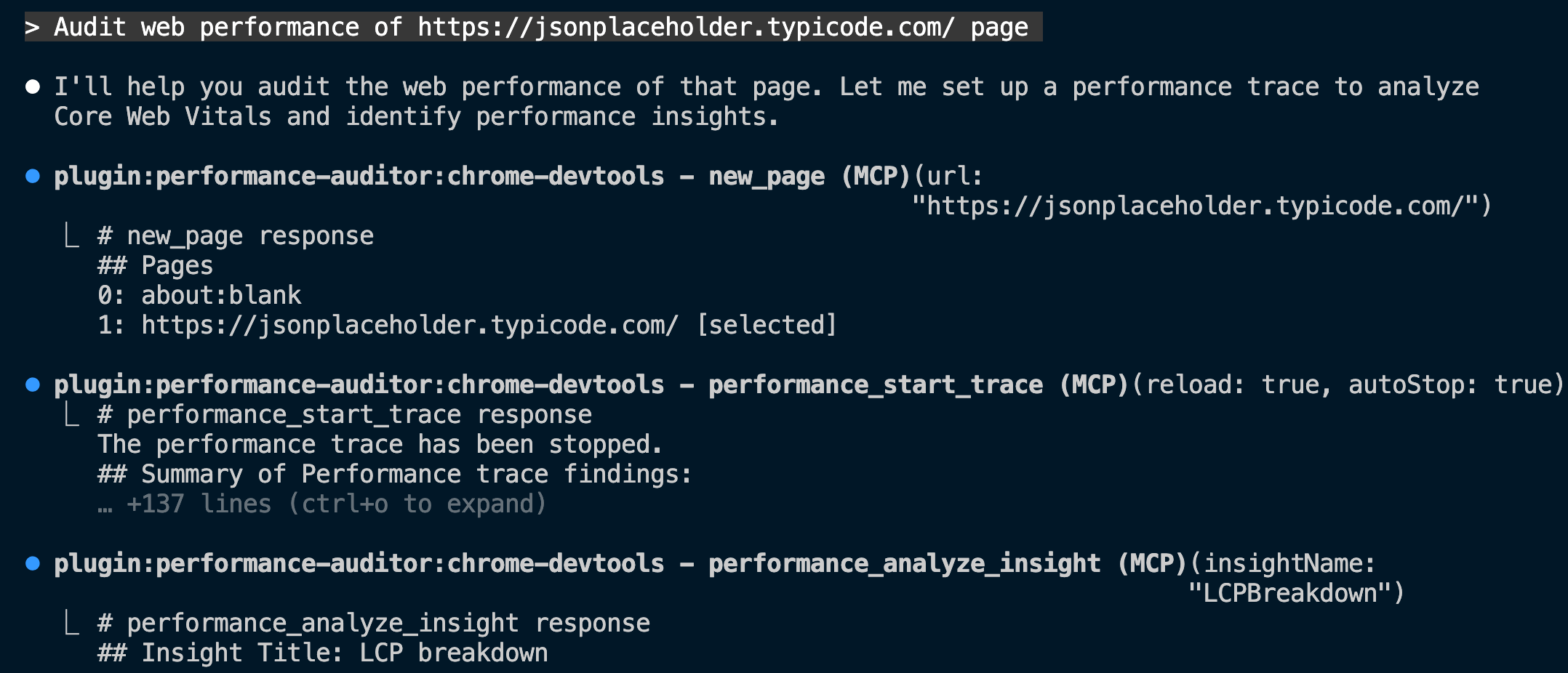 Auditoría de performance