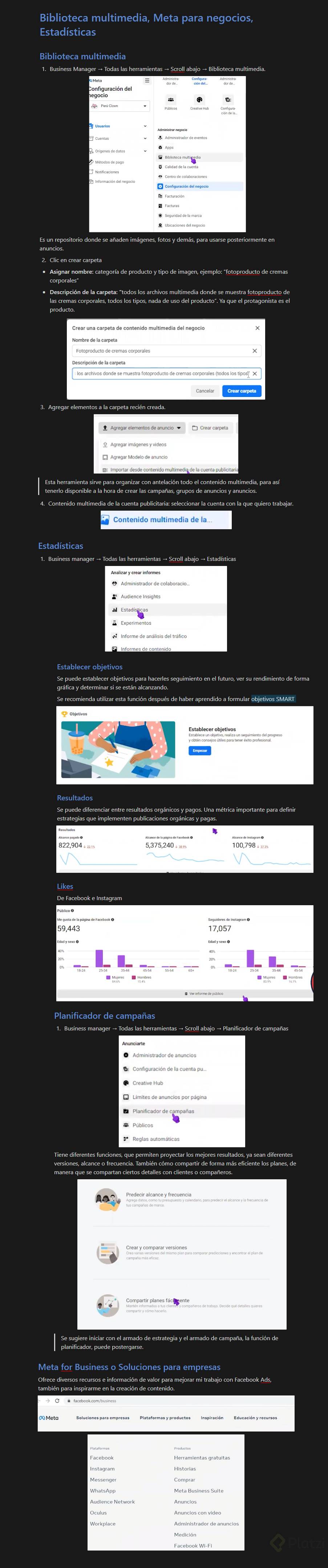 28 Biblioteca multimedia, Meta para Negocios, Estadísticas.png