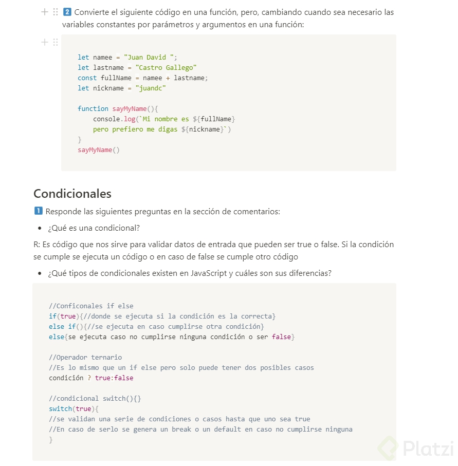 Prueba de JavaScript - Platzi