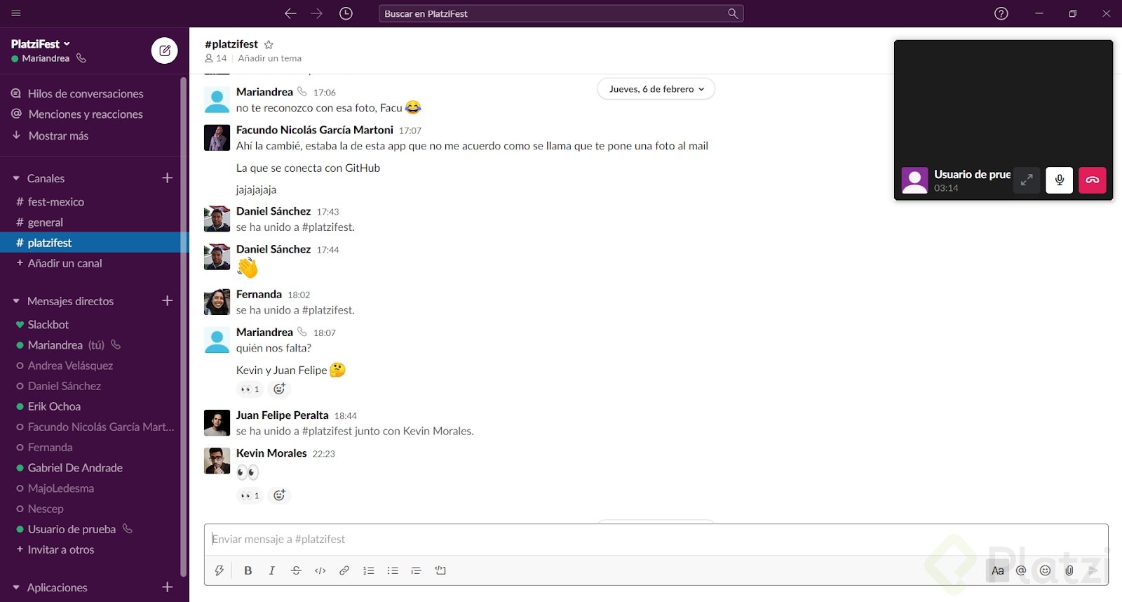 Minimizar llamadas de Slack