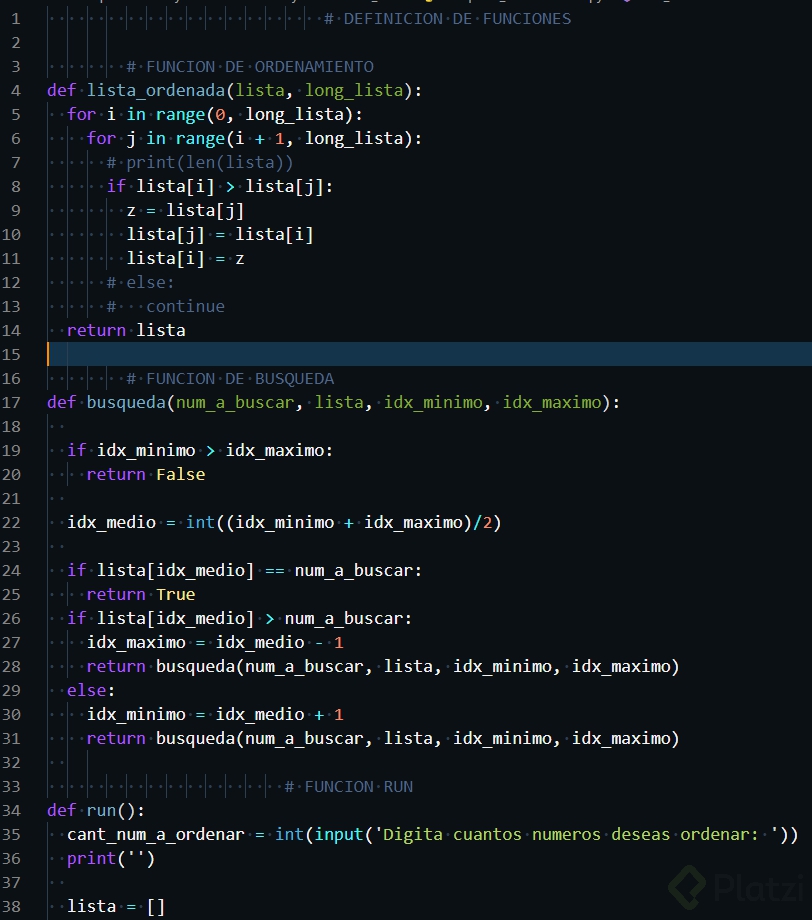 Implementar Busqueda Binaria En Python - Platzi