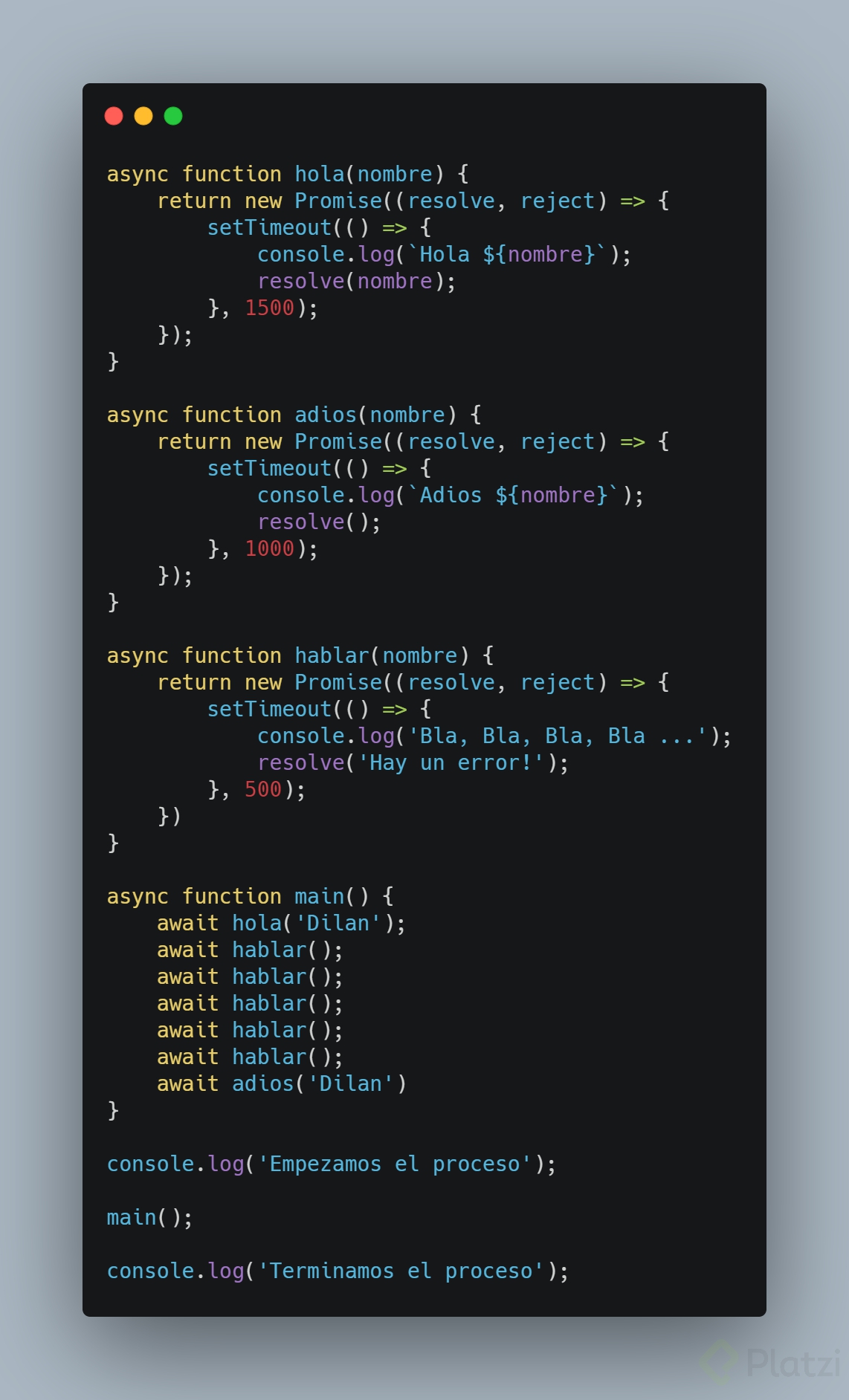 Async/await - Platzi