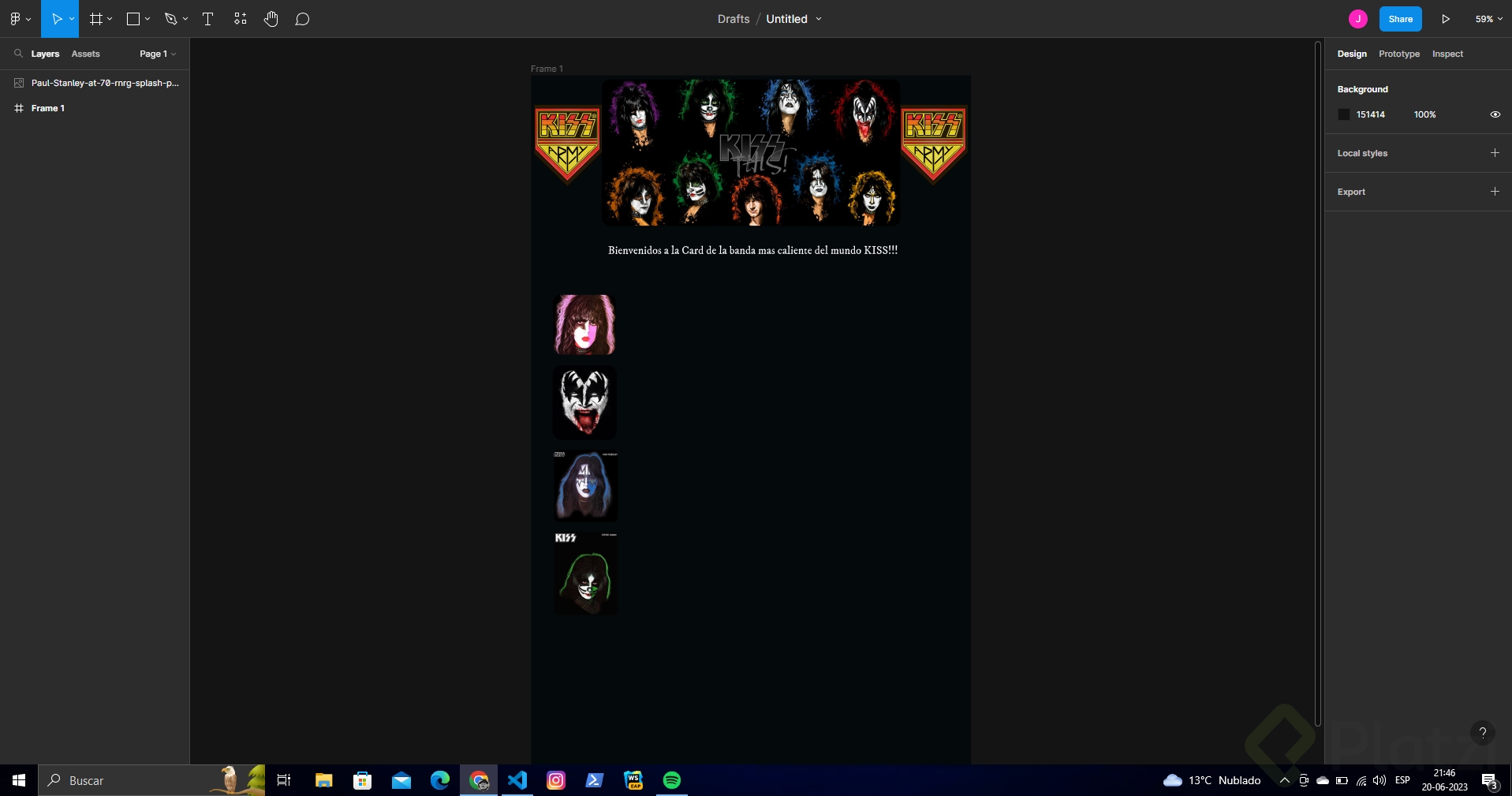 Como crear paso a paso, una card de tu banda favorita con HTML y CSS.