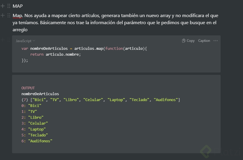 Js Map No Return Métodos De Recorridos De Arrays - Platzi