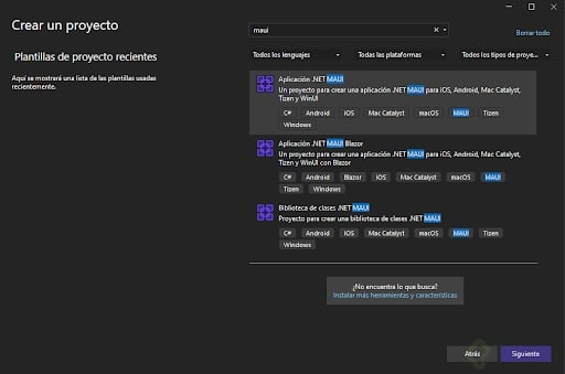 Crear un proyecto en Visual Studio