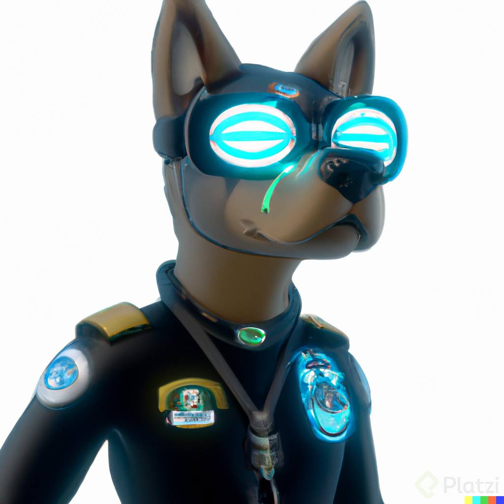 DALL路E 2023-02-12 11.32.50 - 3D render, k9, Police dog, logo, multicam, anime character with magic, superpowers, wearing flight goggles and many details.png
