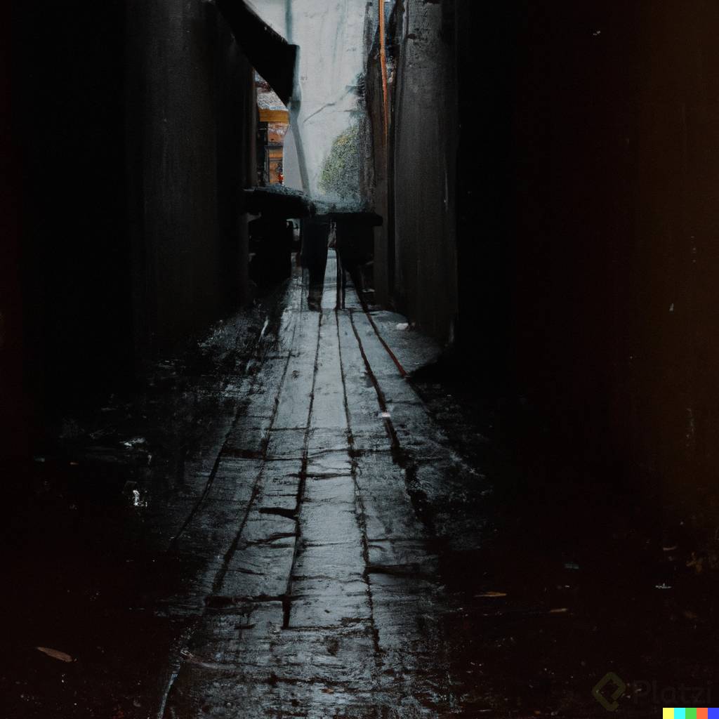 DALLÂ·E 2023-03-06 23.42.49 - una fotografÃ­a con plano abierto ultra realista de un callejon muy oscuro con personas siguiendome bajo la lluvia.png