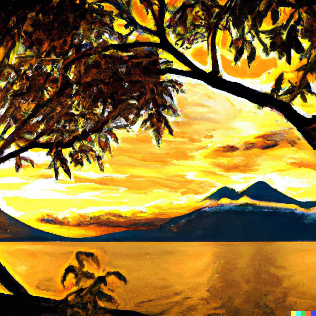 DALLÂ·E 2023-04-17 21.47.39 - A photo of lake atitlan on a sunset painting by Van Gogh low ply.png