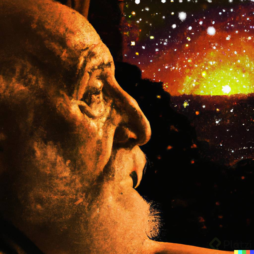 DALLÂ·E 2023-04-18 08.54.00 - photo of old man looking at the night gustav klimt style.png