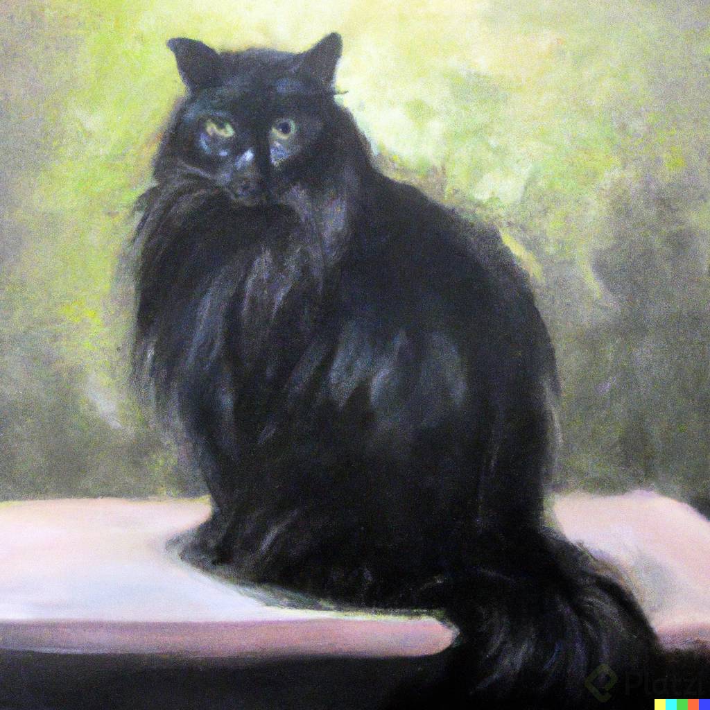 DALLÂ·E 2023-05-07 18.46.29 - a photography of a blackcat with long hair, sitting on a table, by monet.png