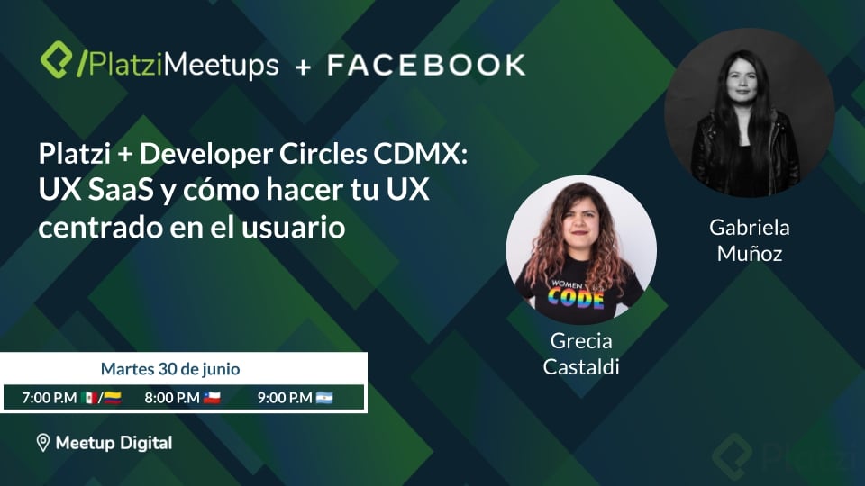 Anuncio de Dev Circles CDMX y Platzi del 30 de junio a las 7pm