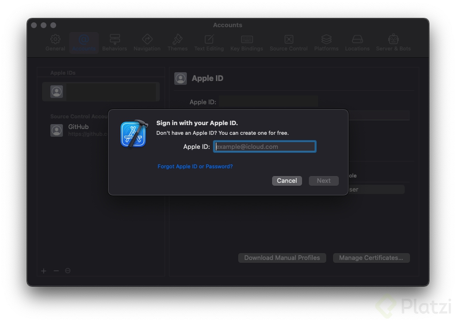 Iniciar sesión con apple ID
