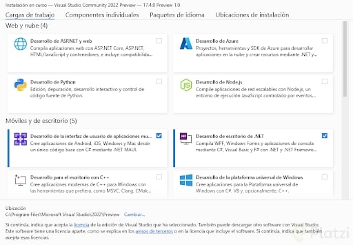 Marcar en la opción de desarrollo de la interfaz de usuario de aplicaciones