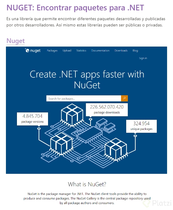 NUGET Encontrar paquetes para NET .png