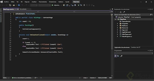Nuevo proyecto en Visual Studio