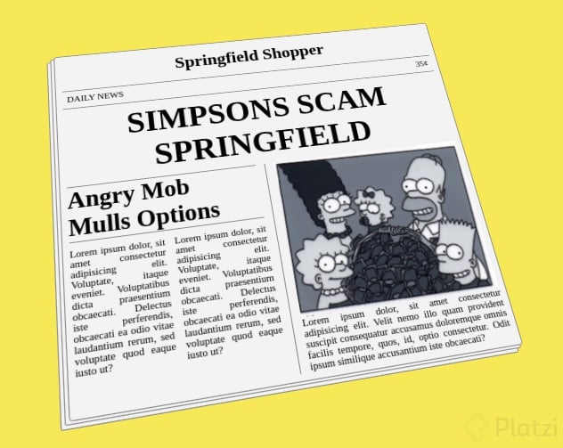 Periodico de Los Simpsons con CSS.png