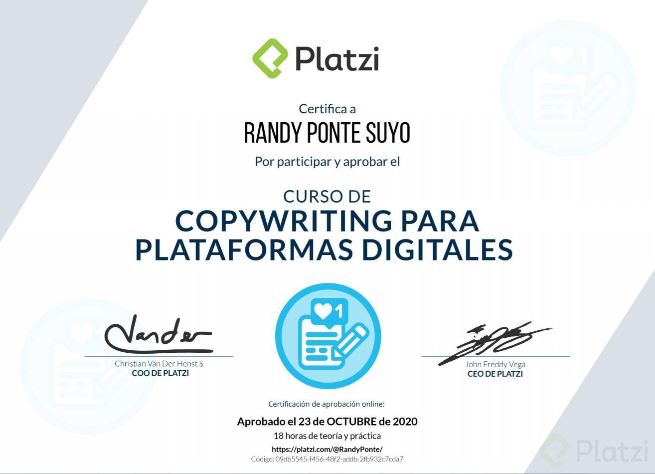 Platzi -  Curso de Copywriting para Plataformas Digitales.JPG