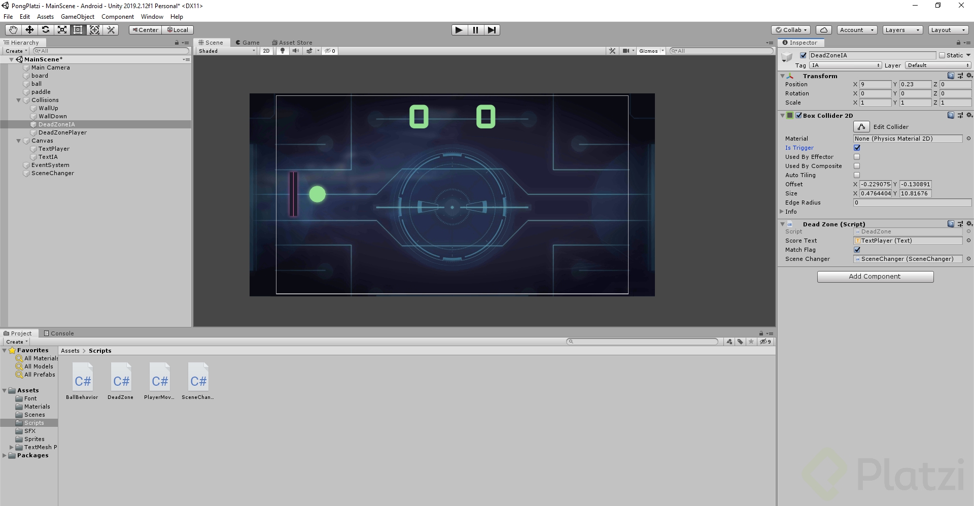 PongPlatzi - MainScene - Android - Unity 2019.2.12f1 Personal DX11 1_12_2019 17_49_13.png