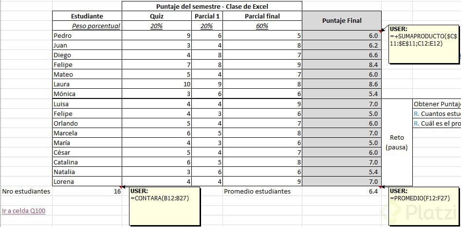 Practica El Promedio Ponderado Platzi