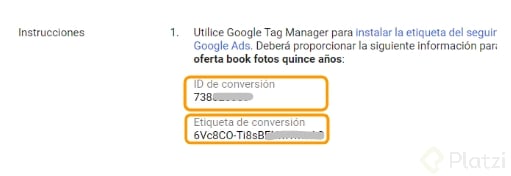ID de Conversión