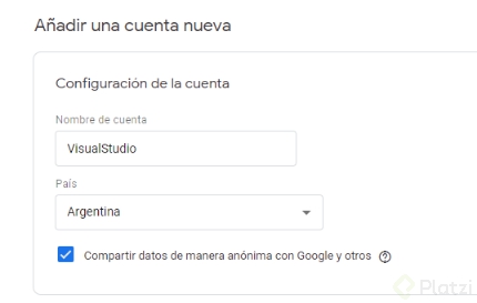 Crear nueva cuenta