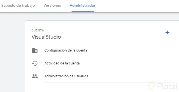 Menú administrador