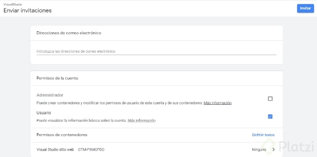 Enviar invitaciones