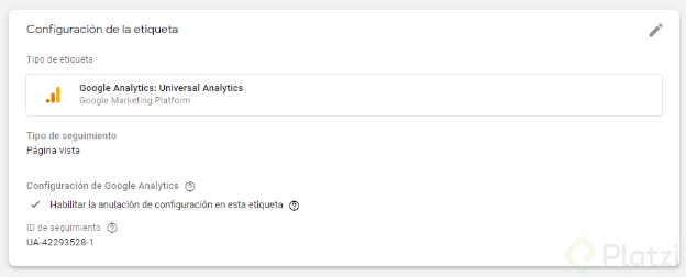 Configurando etiqueta