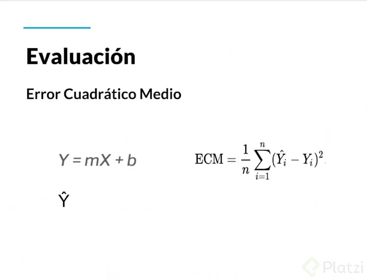 Otras Evaluaciones: Error Cuadrático Medio - Platzi