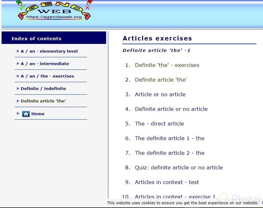 When to use (or not) the definite article 'the' - Platzi