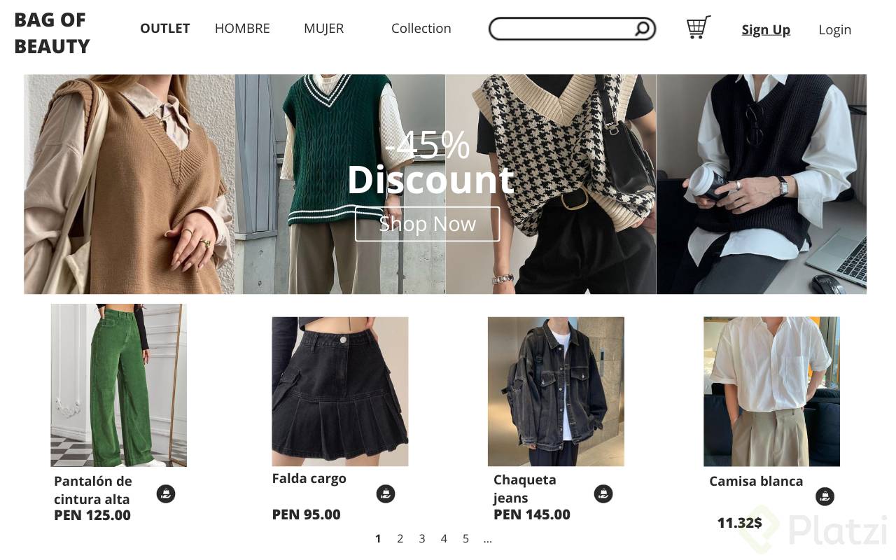 Simple Lined White Blog Landing Page Wireframe Website UI Prototype.png